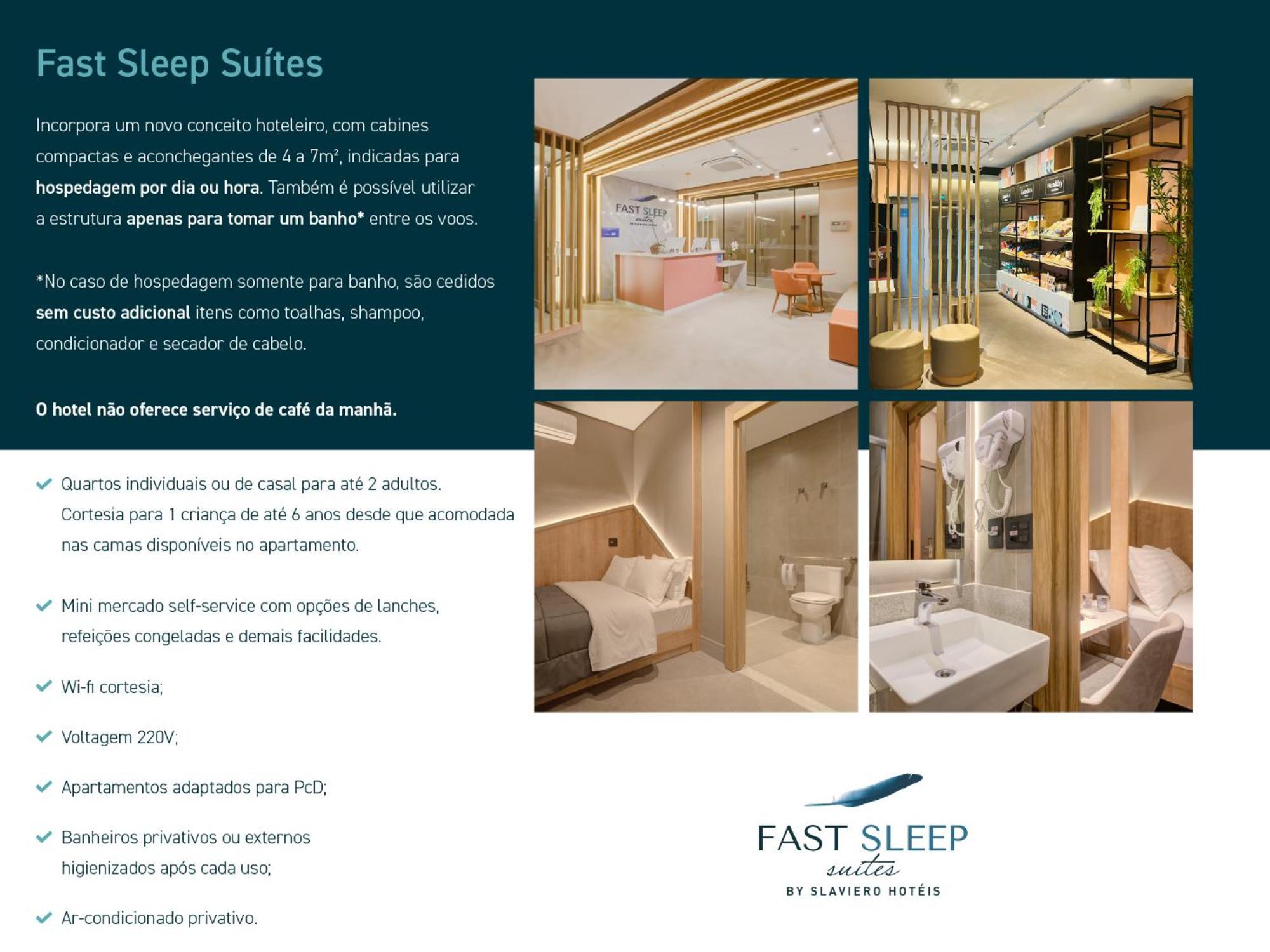 Fast Sleep Suites By Slaviero Hoteis - Hotel Dentro Do Aeroporto De Guarulhos - Terminal 2 - Desembarque Oeste מראה חיצוני תמונה